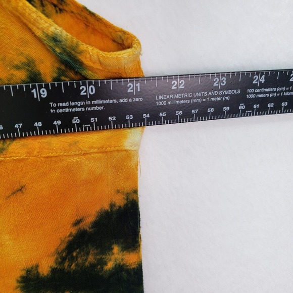 Shoreline Tie Dye Dress Embroidered Sun Ray Rayon One Size Fits Most Vintage - Picture 8 of 8